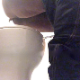 A black girl uses a toilet in 2 scenes. In the first scene, she lifts her ass off of the toilet seat to provide a view of her poop action. She only pisses in the second scene. Presented in 720P HD, but very grainy video quality. Over 2.5 minutes.
